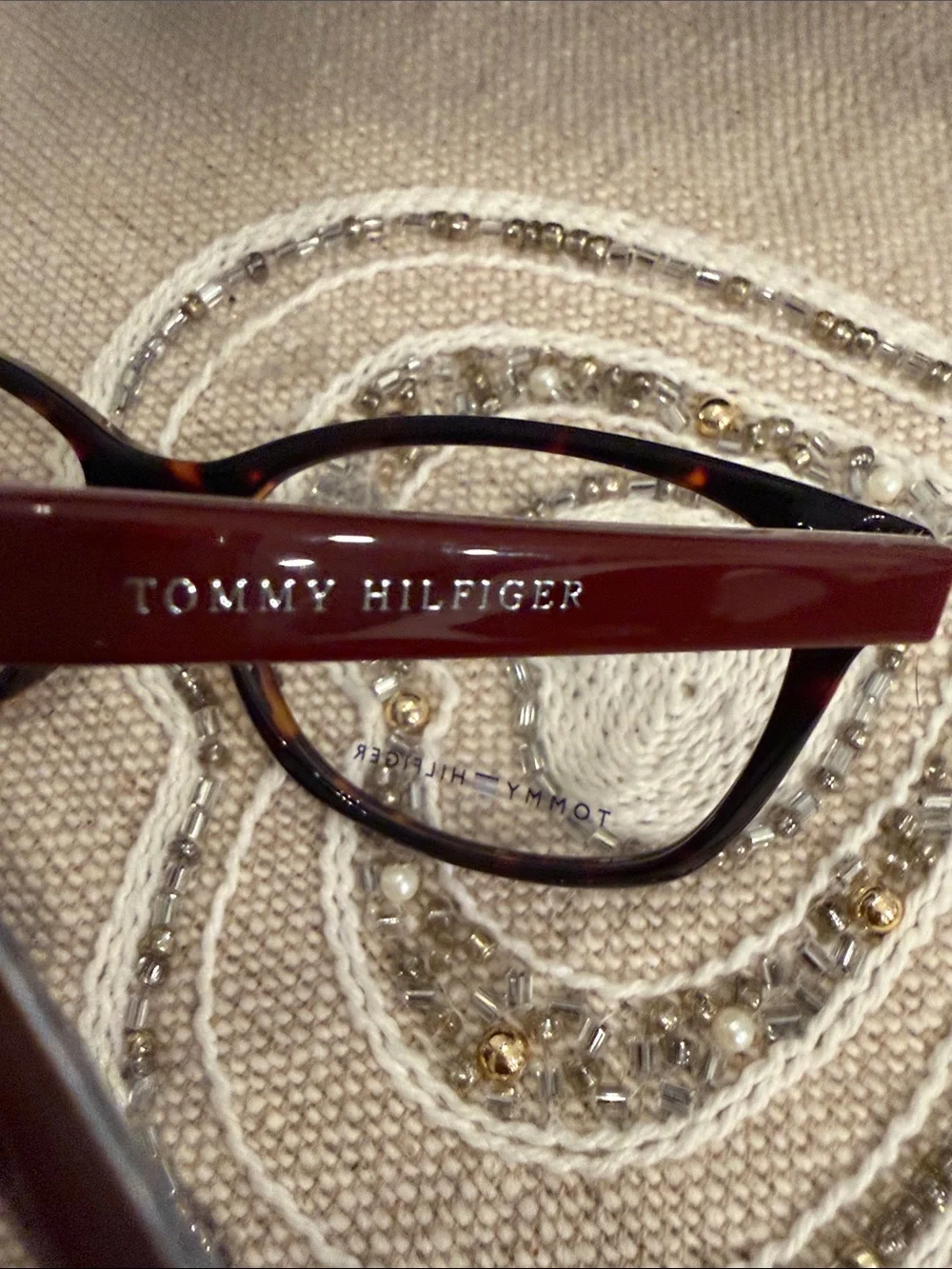 Tommy Hilfiger Tortoiseshell Frames with case and cleaning cloth .TH 2108